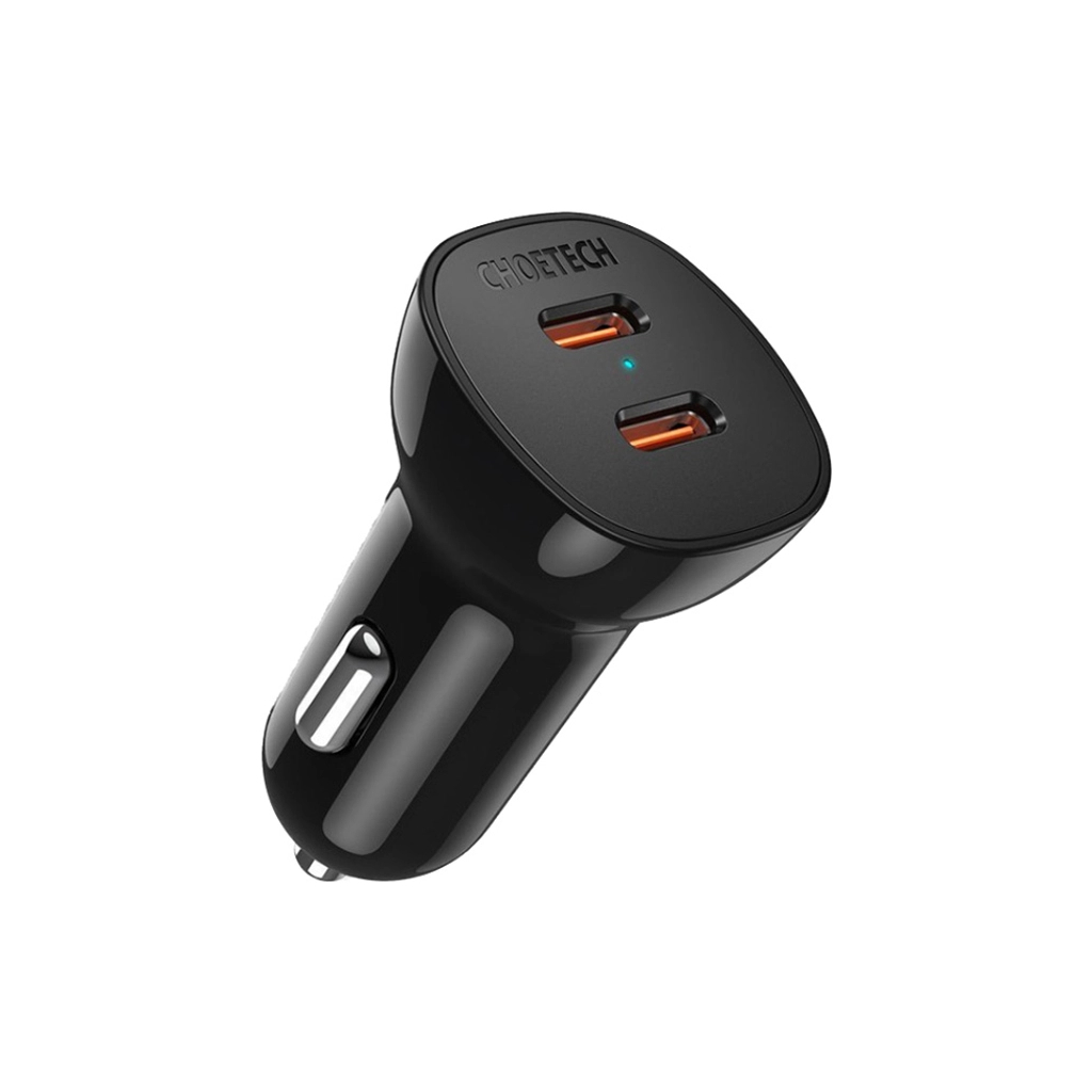 Зарядний пристрій Choetech 2xUSB 40W (2xUSB-C) PD3.0 20W (TC0008-V2-BK) - зображення 1