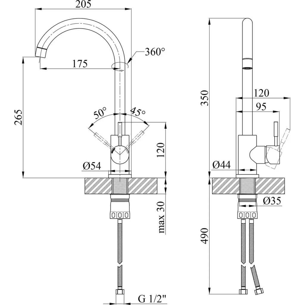 Змішувач Kroner Klassisch-WEI035 (CV023007) - изображение 10