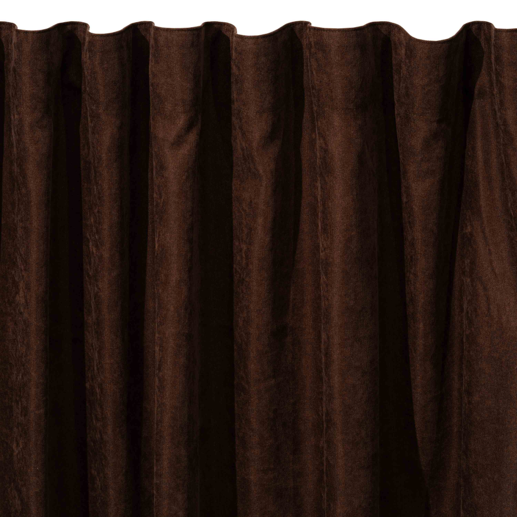 Штора Ardesto мікровелюр 100% поліестер, 150х270 см коричневий (ART1010BR) - изображение 3