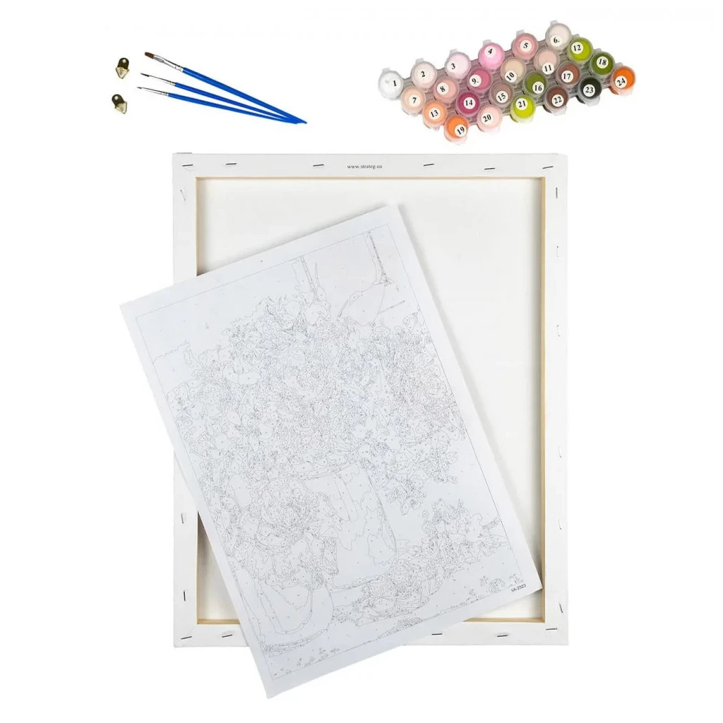 Картина по номерам Strateg Свиристелі на калині 40х50 см (SY6335) - зображення 2