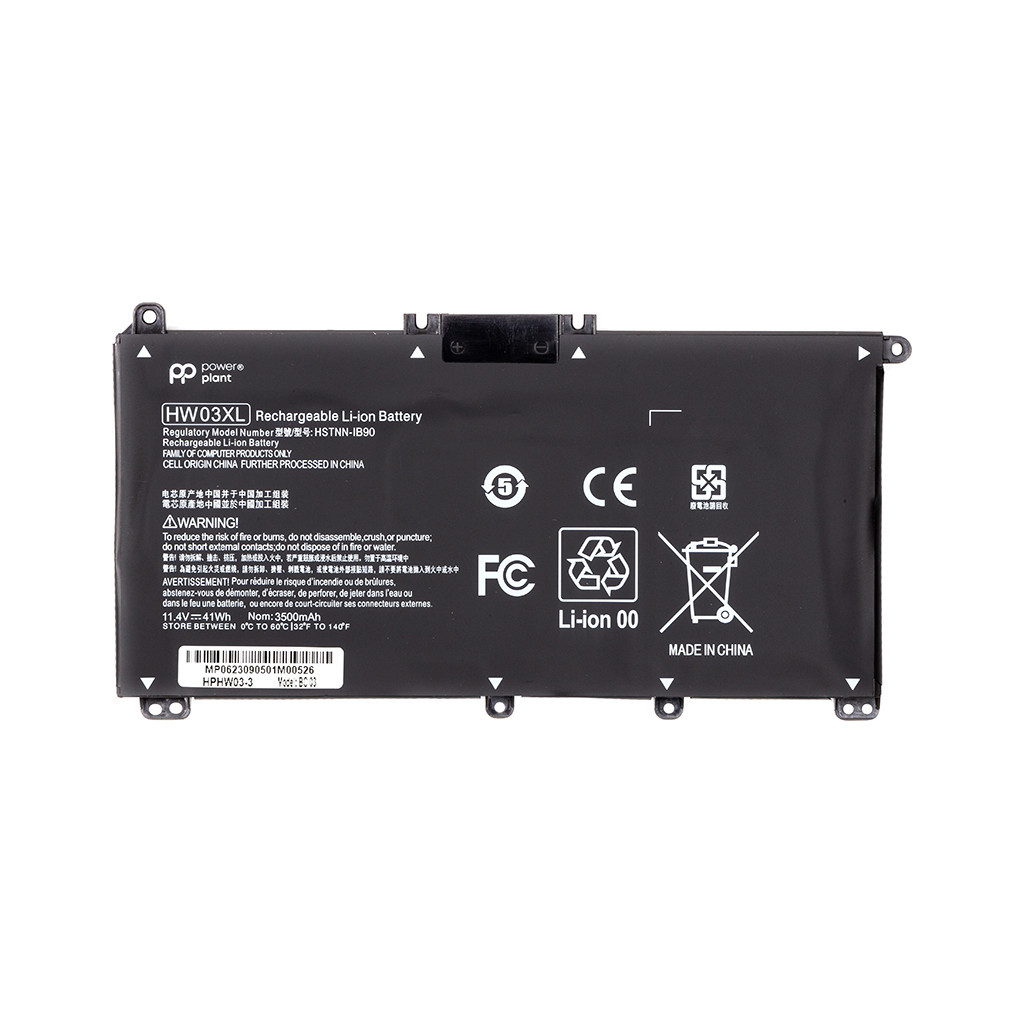 Акумулятор до ноутбука PowerPlant HP 255 G8 (HW03XL) 11.4V 3500mAh (NB462087) - зображення 1