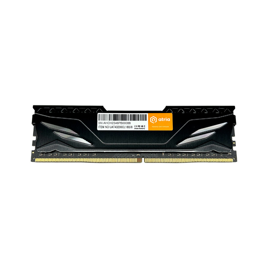 Модуль пам'яті для комп'ютера DDR4 8GB 3200 MHz Fly Black ATRIA (UAT43200CL18B/8) - зображення 2