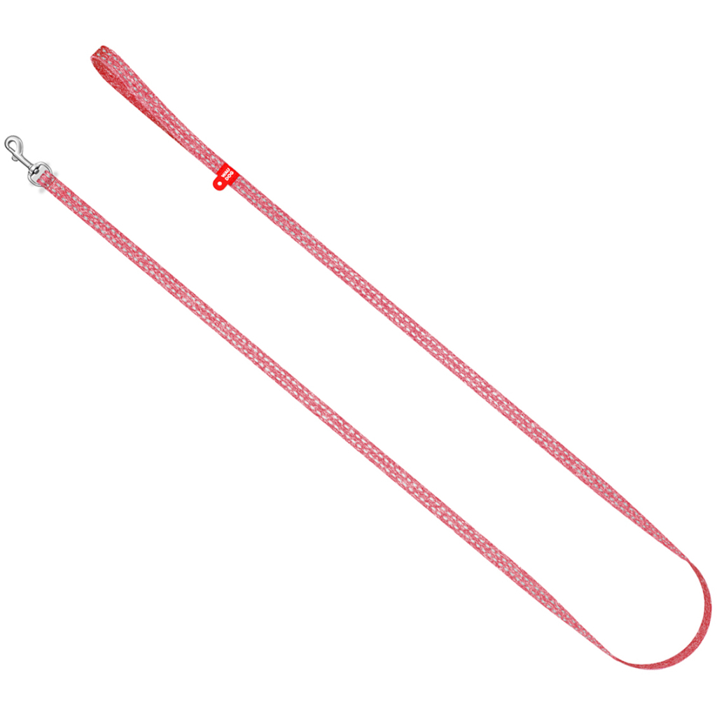 Повідець для котів WAUDOG Re-cotton світловідбивний XS 200х1 см червоний (16443) - зображення 2