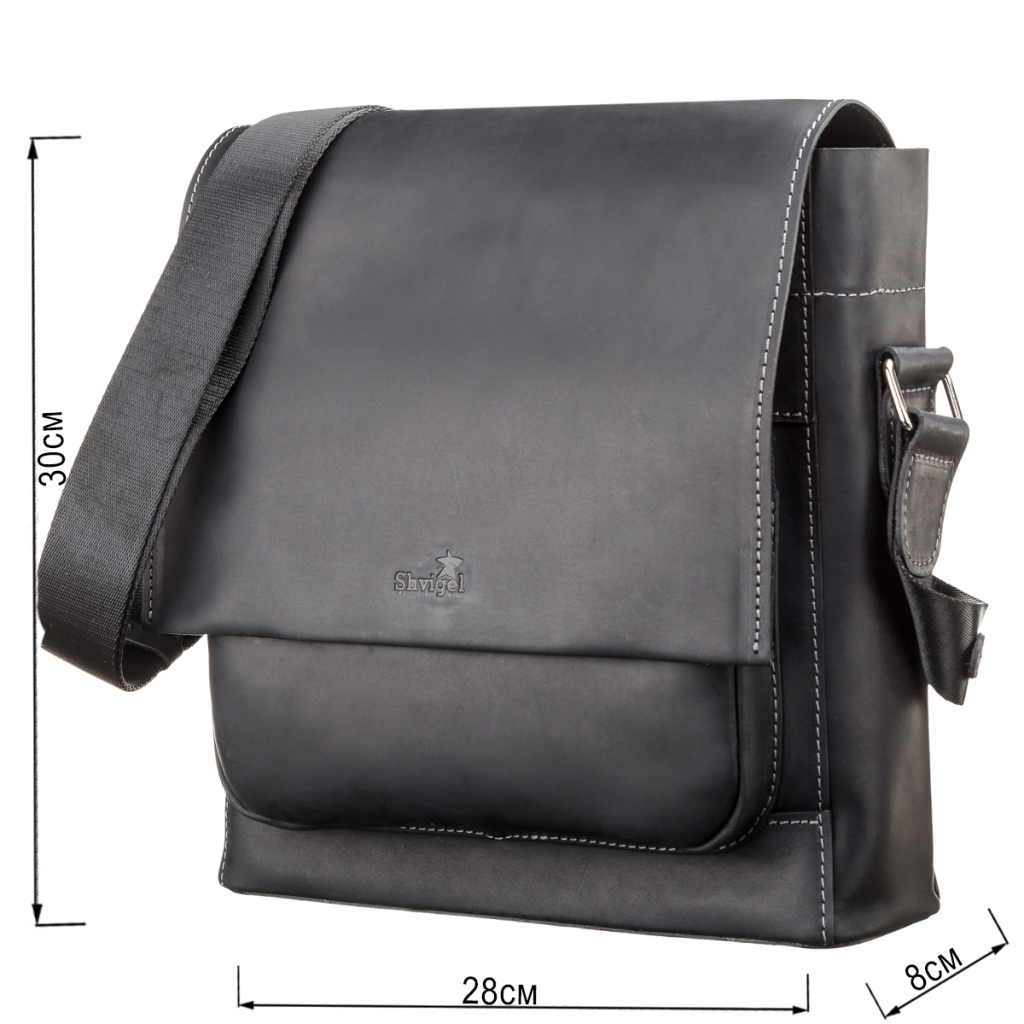 Сумка Shvigel Шкіряна Чорна (11112) - зображення 3