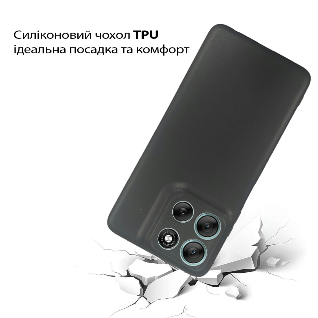 Чохол до мобільного телефона BeCover Silicone Motorola Moto G56 Black (713766) - зображення 3