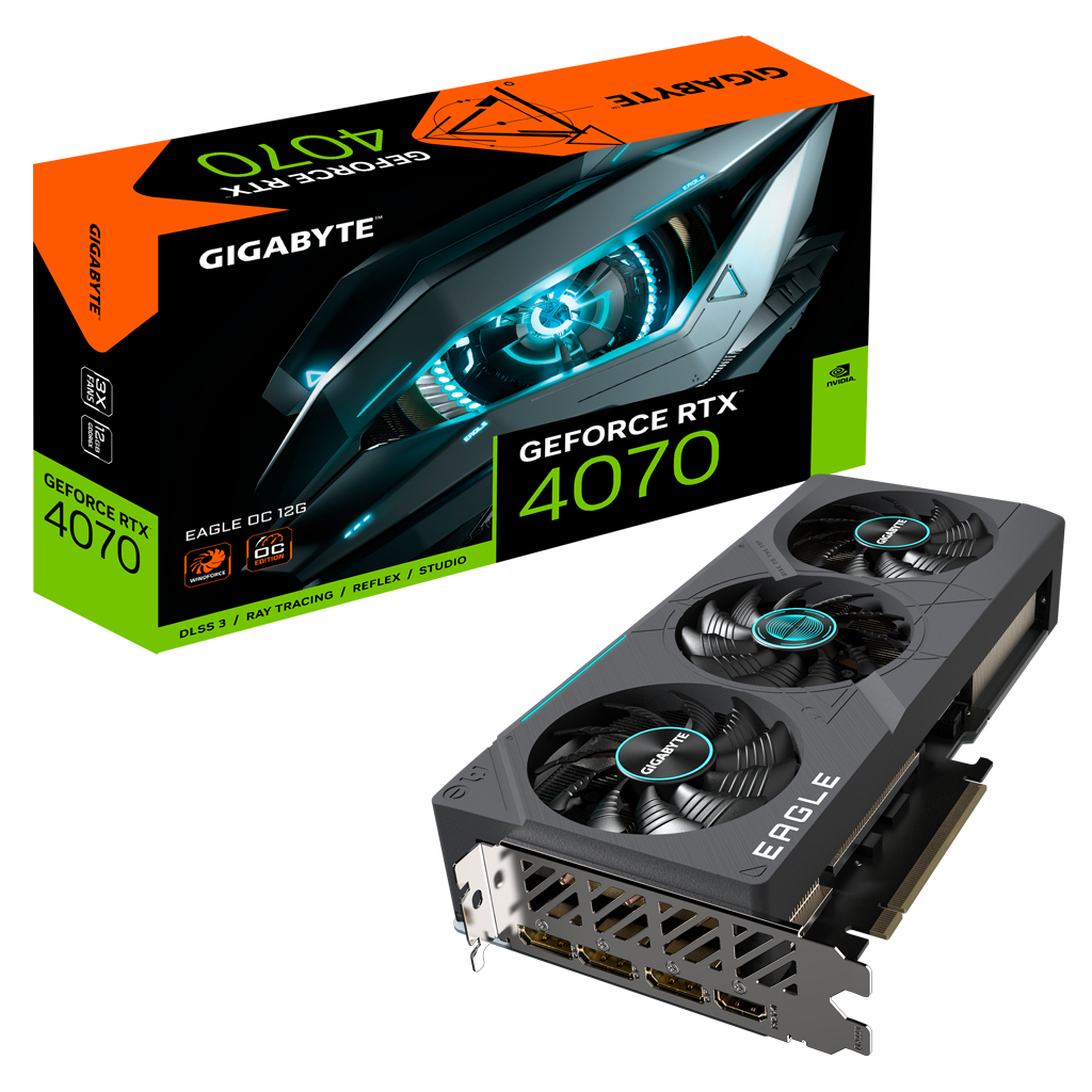 Відеокарта GIGABYTE GeForce RTX4070 12Gb EAGLE OC (GV-N4070EAGLE OC-12GD) - зображення 1