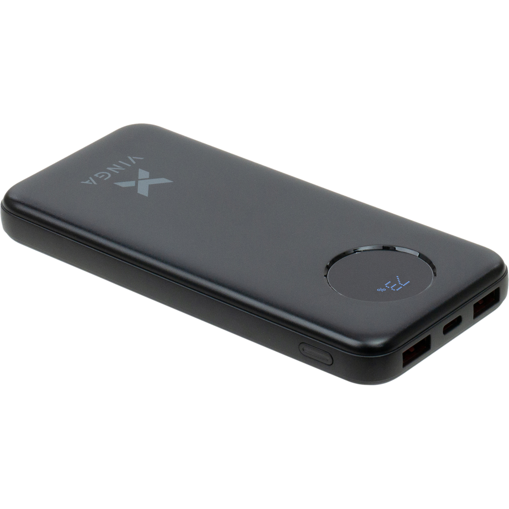 Батарея універсальна Vinga 10000 mAh 22.5W Display Black (VPBB1022) - зображення 4