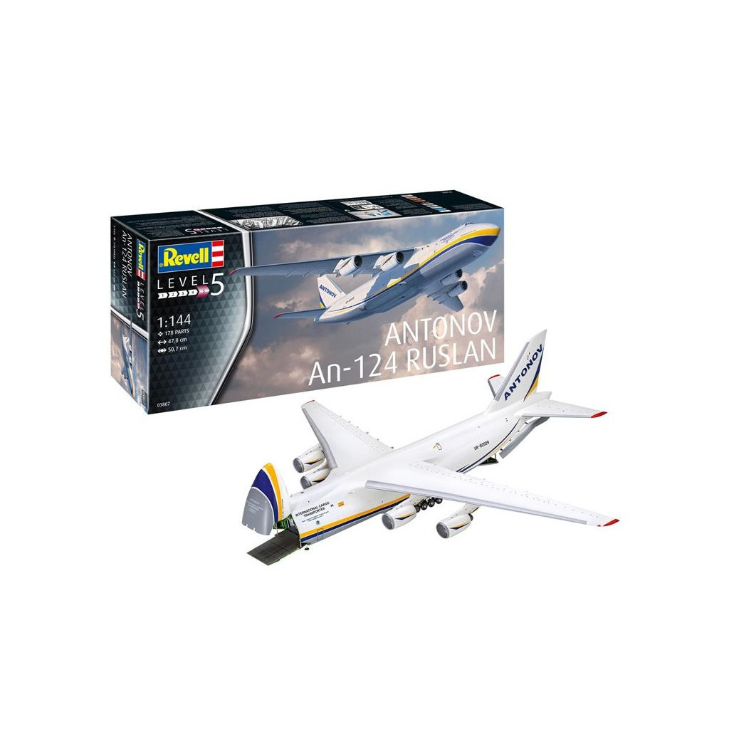 Збірна модель Revell Вантажний літак АН-124 Руслан рівень 5 масштаб 1:144 (RVL-03807) - зображення 1