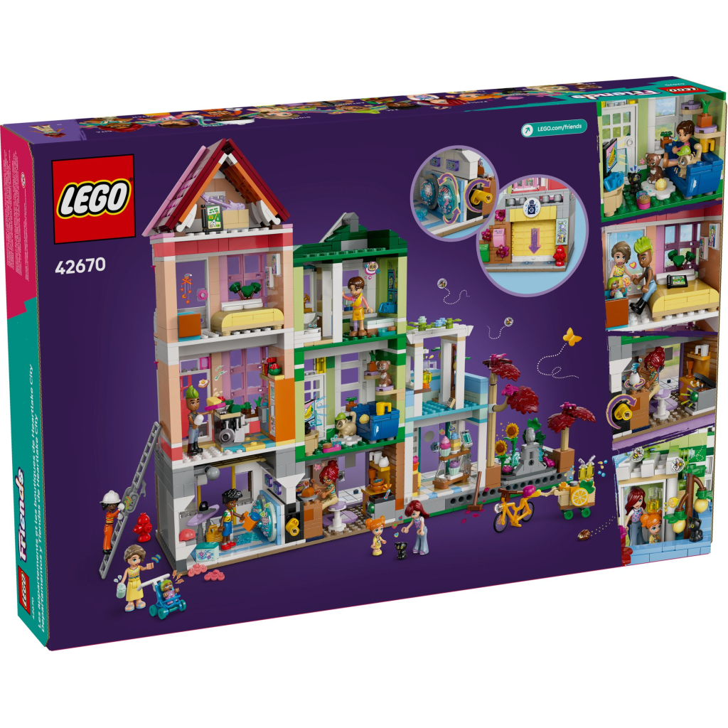 Конструктор LEGO Friends Хартлейк-Сіті. Квартири і крамниці (42670) - зображення 8
