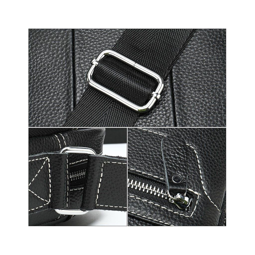 Сумка Vintage Шкіряна флотар Чорна (20018) - зображення 6