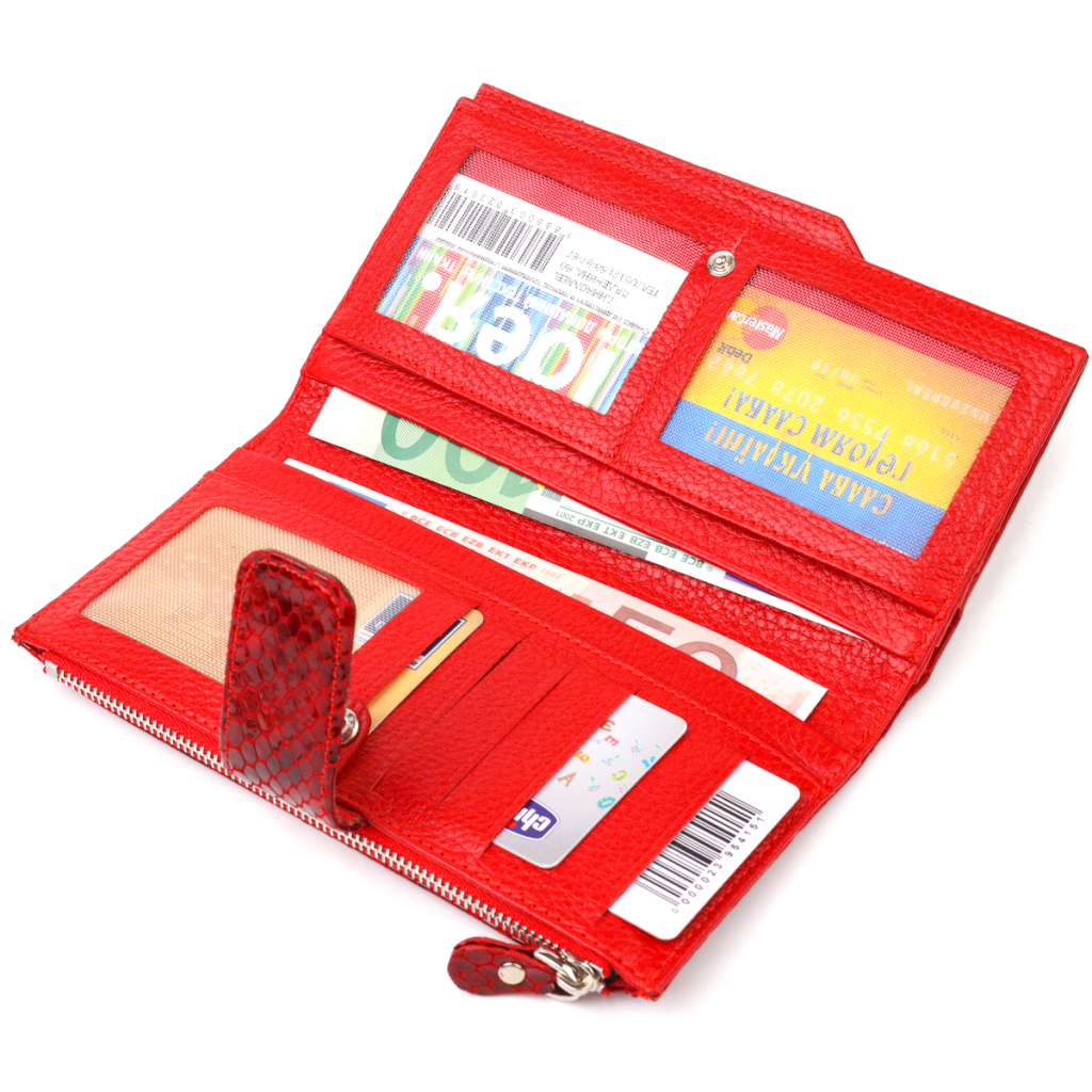 Гаманець Canpellini З натуральної шкіри Червоний (21639) - зображення 7