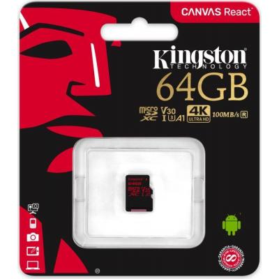 Карта пам'яті Kingston 64GB microSDXC class 10 UHS-I U3 (SDCR/64GBSP) - зображення 3