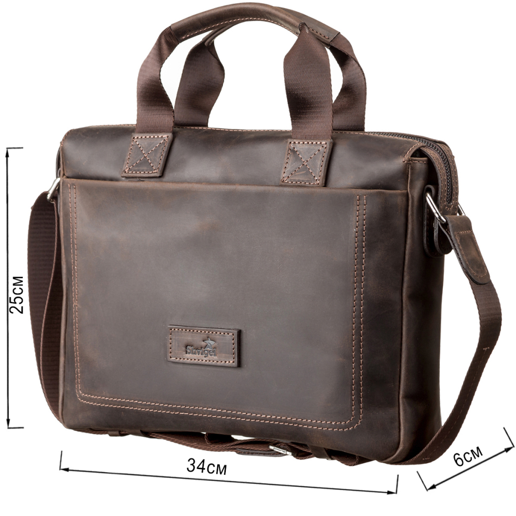 Сумка Shvigel Шкіряна Коричнева (11108) - зображення 3