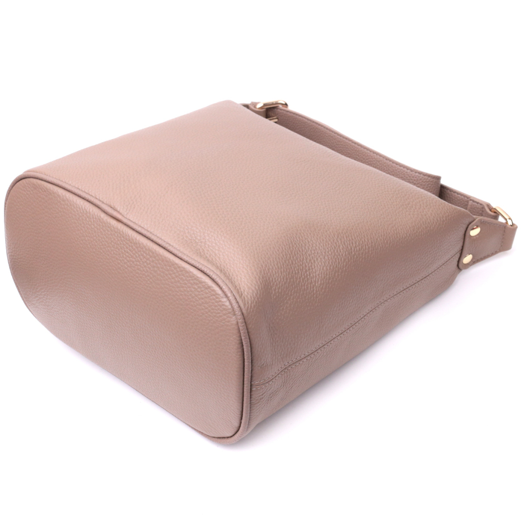 Сумка Vintage Жіноча з однією довгою ручкою з натуральної шкіри Бежева (22306) - зображення 5