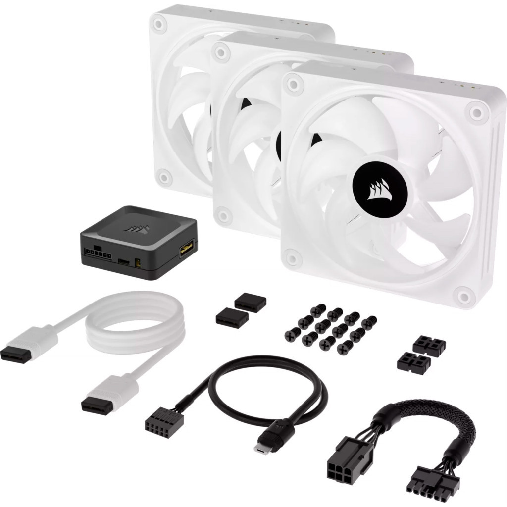 Кулер до корпусу Corsair iCUE Link QX120 RGB PWM PC Fans Starter Kit with iCUE Link System Hub W (CO-9051006-WW) - зображення 10