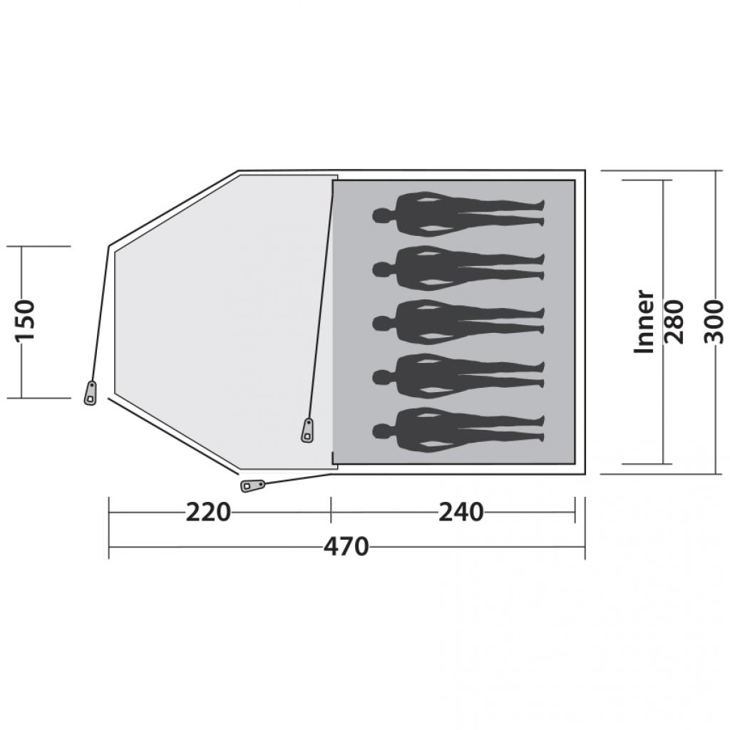 Намет Easy Camp Eclipse 500 Teal Green (928297) - изображение 3