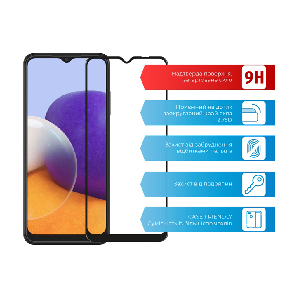 Скло захисне ACCLAB Full Glue Samsung A22 (1283126512551) - зображення 2