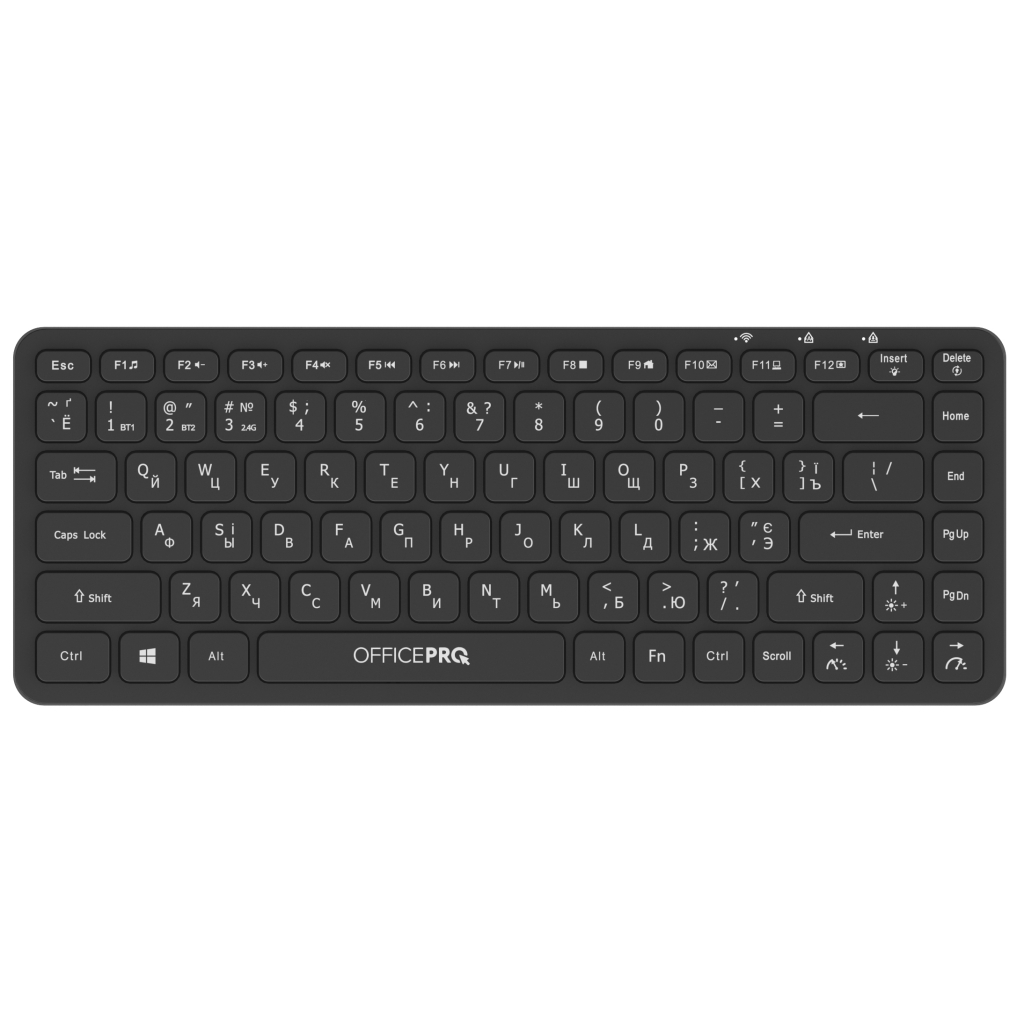 Клавіатура OfficePro SK790B Wireless/Bluetooth Black - зображення 1