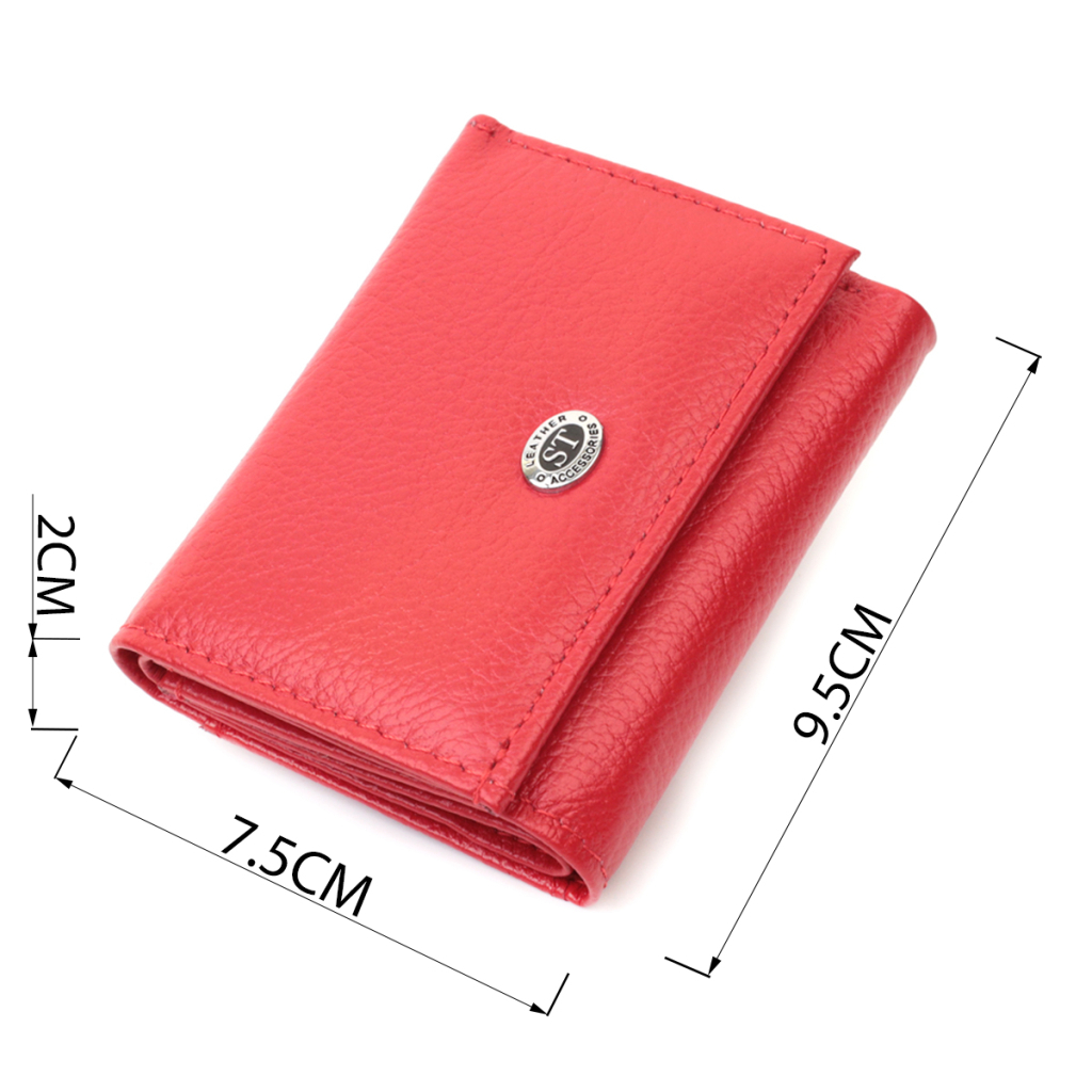 Портмоне ST Leather З натуральної шкіри Червоне (22729) - изображение 3
