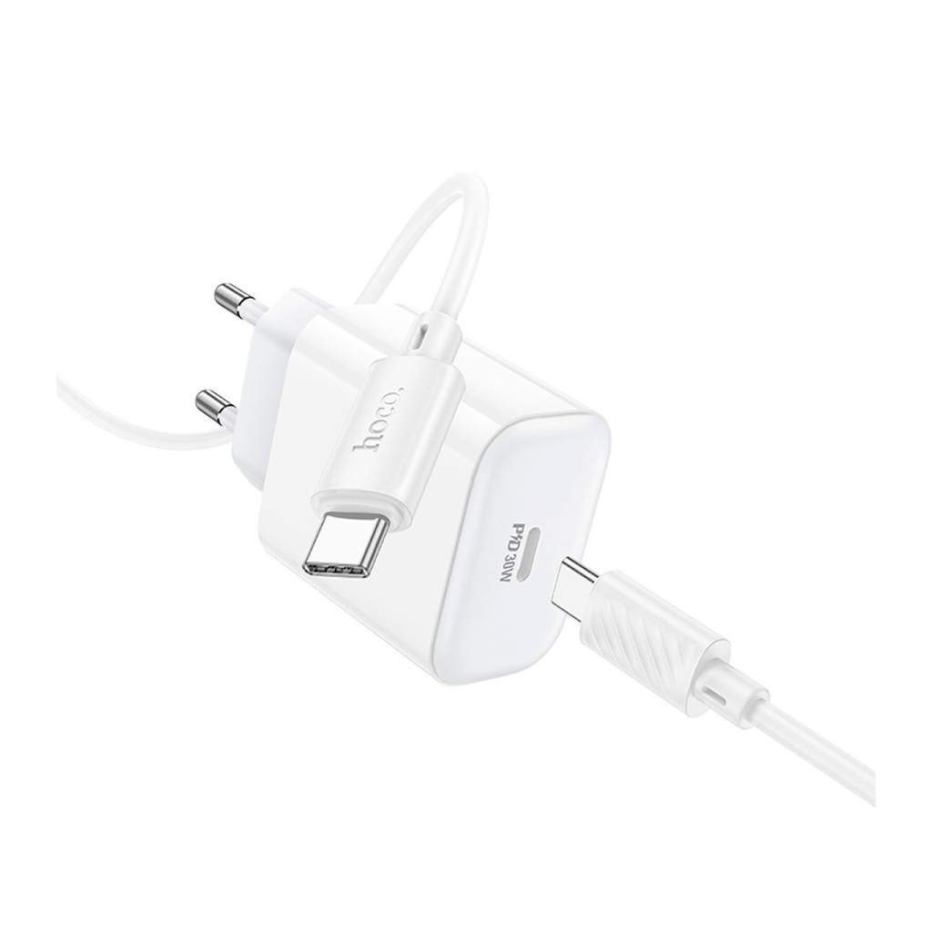 Зарядний пристрій HOCO C76A Pro Majestic USB-C PD30W + cable USB-C to USB-C White (6942007616324) - зображення 5