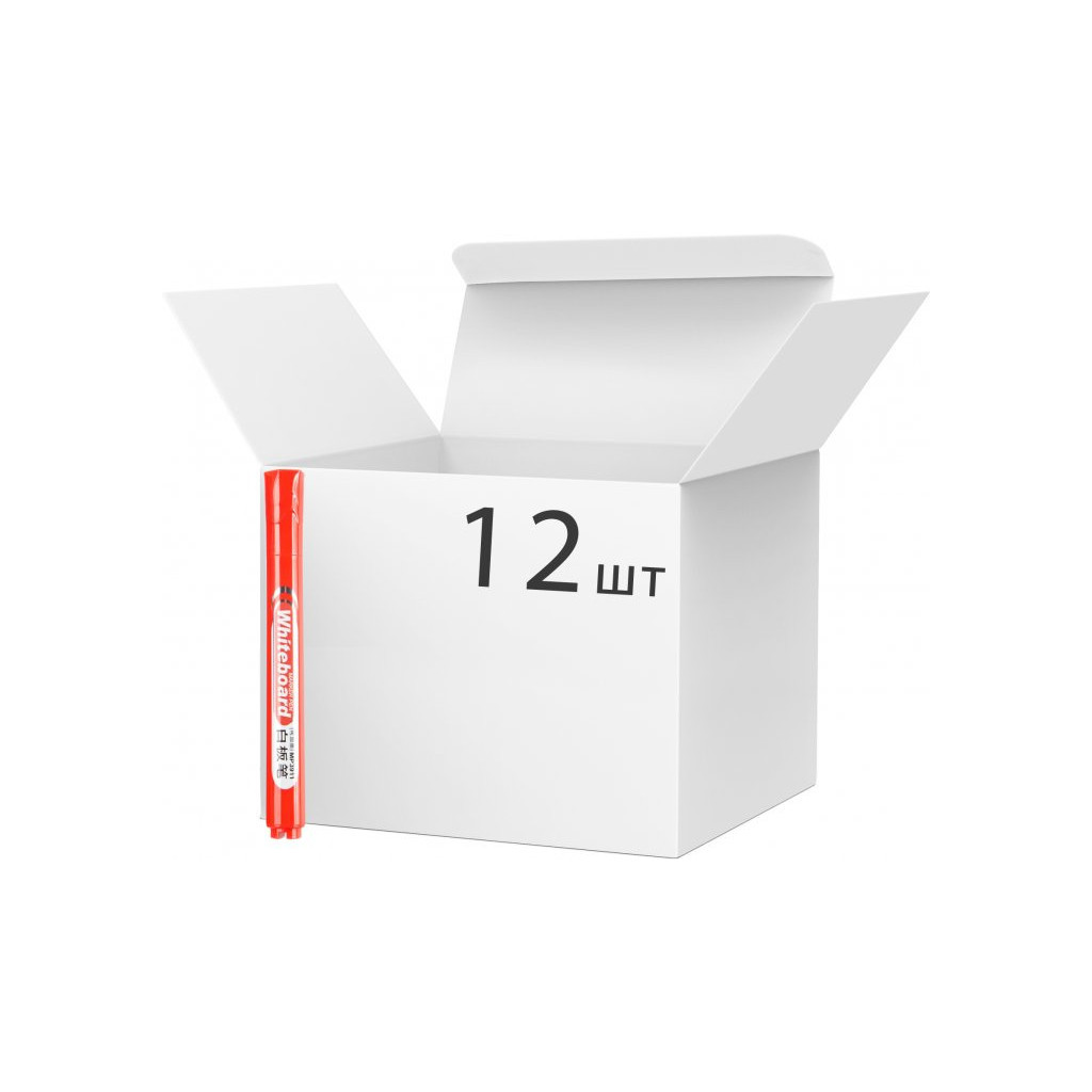 Маркер Baoke для сухостираємих дощок, 1.8 мм червоний 24 шт (MARK-BOA-BAO3911R-24) - зображення 1