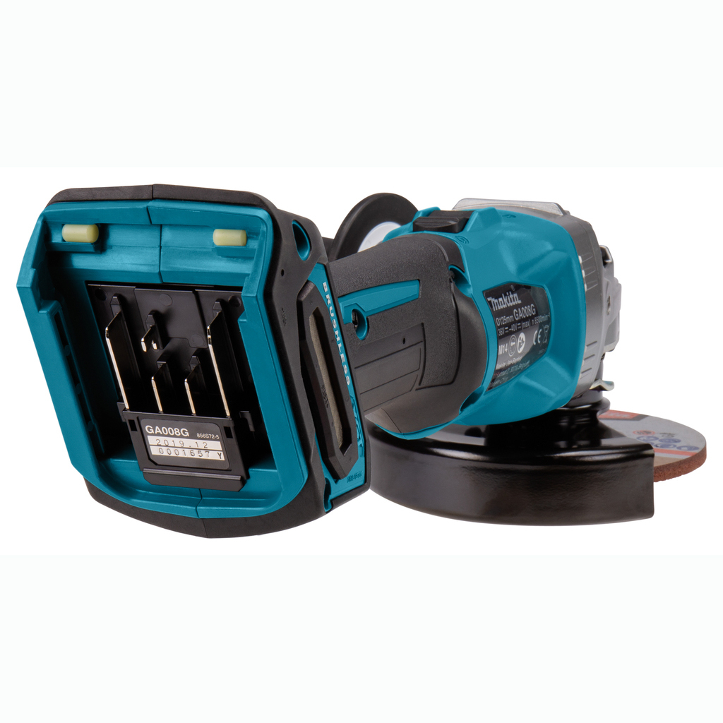 Шліфувальна машина Makita GA008GM201 XGT, 40 V Max, 125мм, BL4040x2, DC40RA, Makpac (GA008GM201) - зображення 2