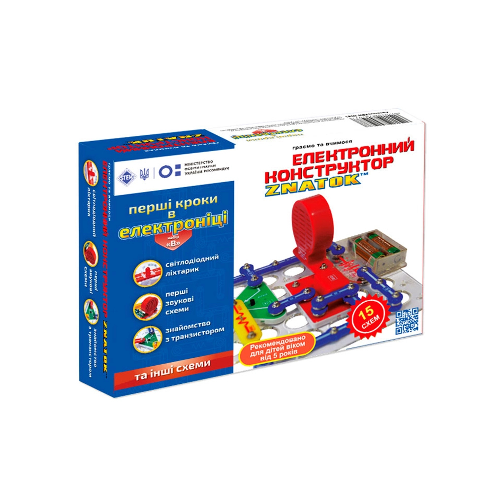 Конструктор ZNATOK Перші кроки в електроніці (REW-K061) - зображення 1
