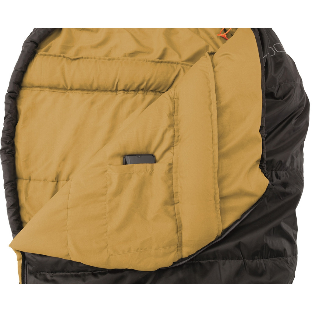 Спальний мішок Easy Camp Orbit 200/-1°C Black (Right) (928489) - зображення 5