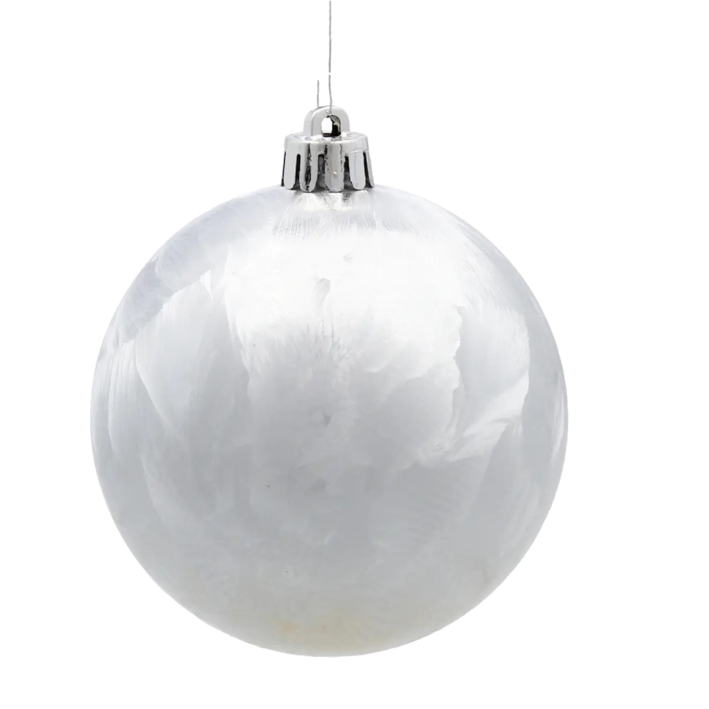 Ялинкова іграшка Chomik пластикові кульки 3 шт, 8см, сріблясті (5900779893870_1) - зображення 2