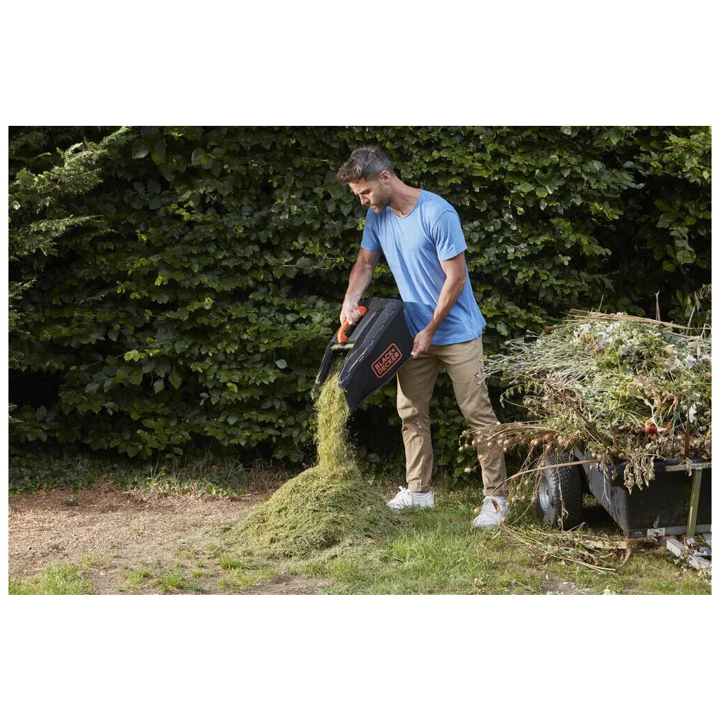 Газонокосарка Black&Decker акумуляторна 36 В, 2.5 Ач, 32 см, 2 АКБ та ЗП (BCMW3336L2) - изображение 12