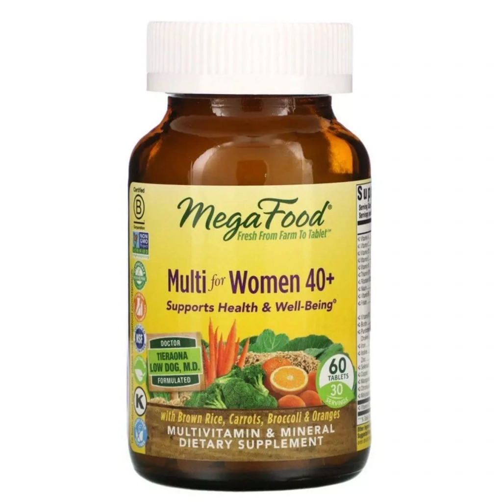 Мультивітамін MegaFood Мультивітаміни для жінок 40+, Multi for Women 40+, 60 таблеток (MGF-10321) - зображення 1