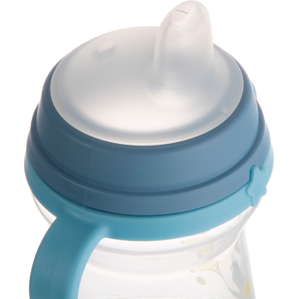 Поїльник-непроливайка Canpol babies Bonjour Paris з силіконовим носиком FirstCup 250 мл Блакитна (56/613_blu) - изображение 3