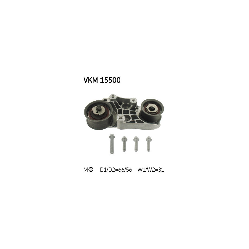 Натягувач ременя з роликом SKF VKM 15500 - зображення 1