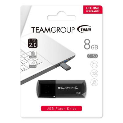 USB флеш накопичувач Team 8GB C153 Black USB 2.0 (TC1538GB01) - зображення 3