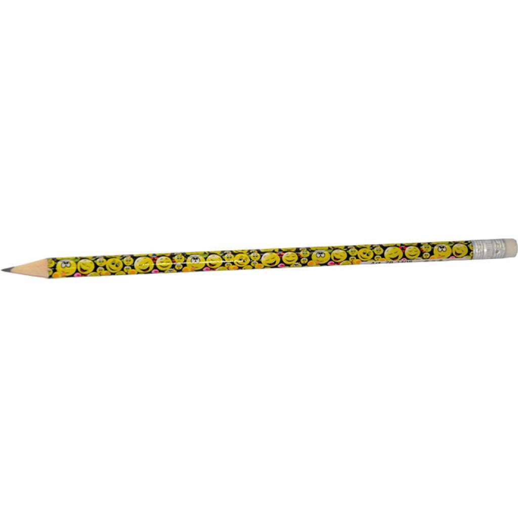 Олівець графітний ZiBi HB, with eraser, EMOTIONS, SET 5шт, blіster (ZB.2308-5) - зображення 2