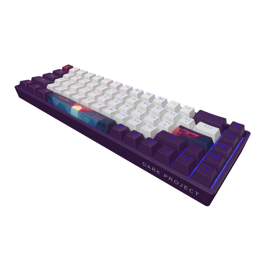Клавіатура Dark Project Sunrise PBT RGB Mech G3MS Sapphire USB Violet/White (DPP68_GSH_SUNR_ANSI_UA) - зображення 6