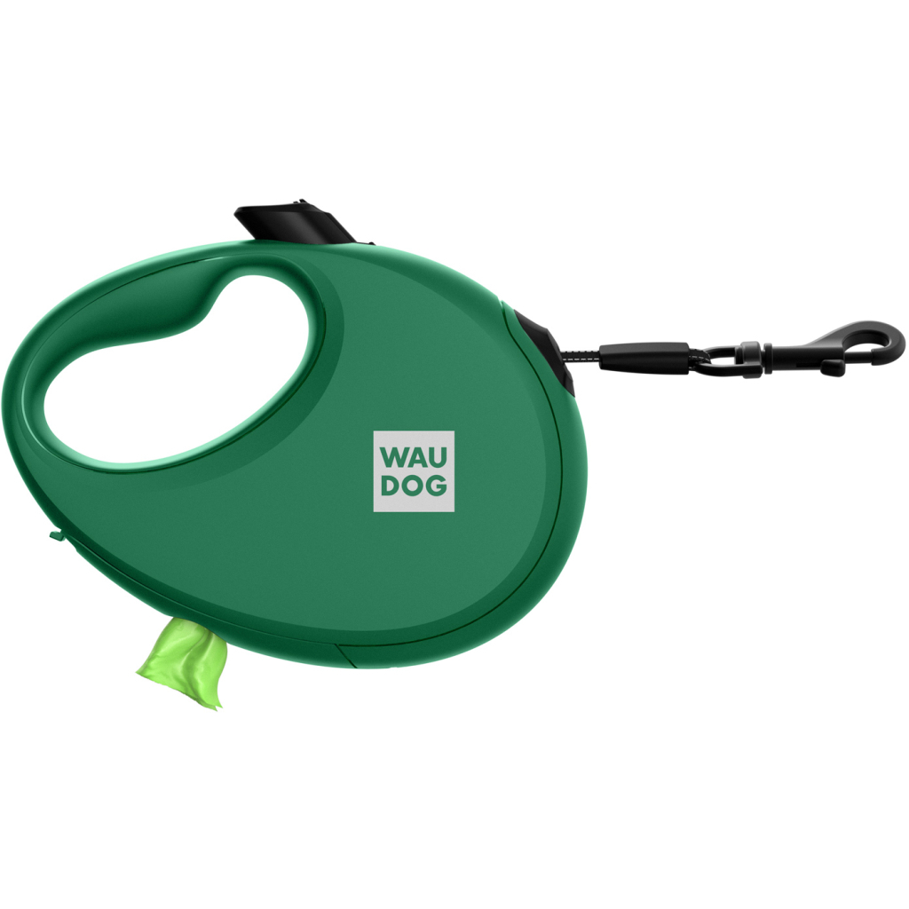Повідець для собак WAUDOG R-leash з контейнером для пакетів S до 12 кг 3 м зелений (262718) - зображення 2