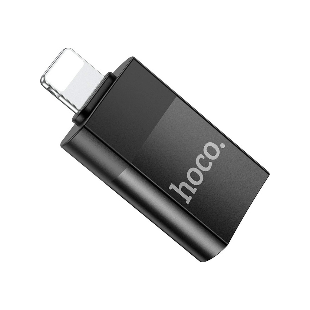 Перехідник UA17 Lightning M to USB F USB2.0 no data transfer Black HOCO (6931474761989) - изображение 2