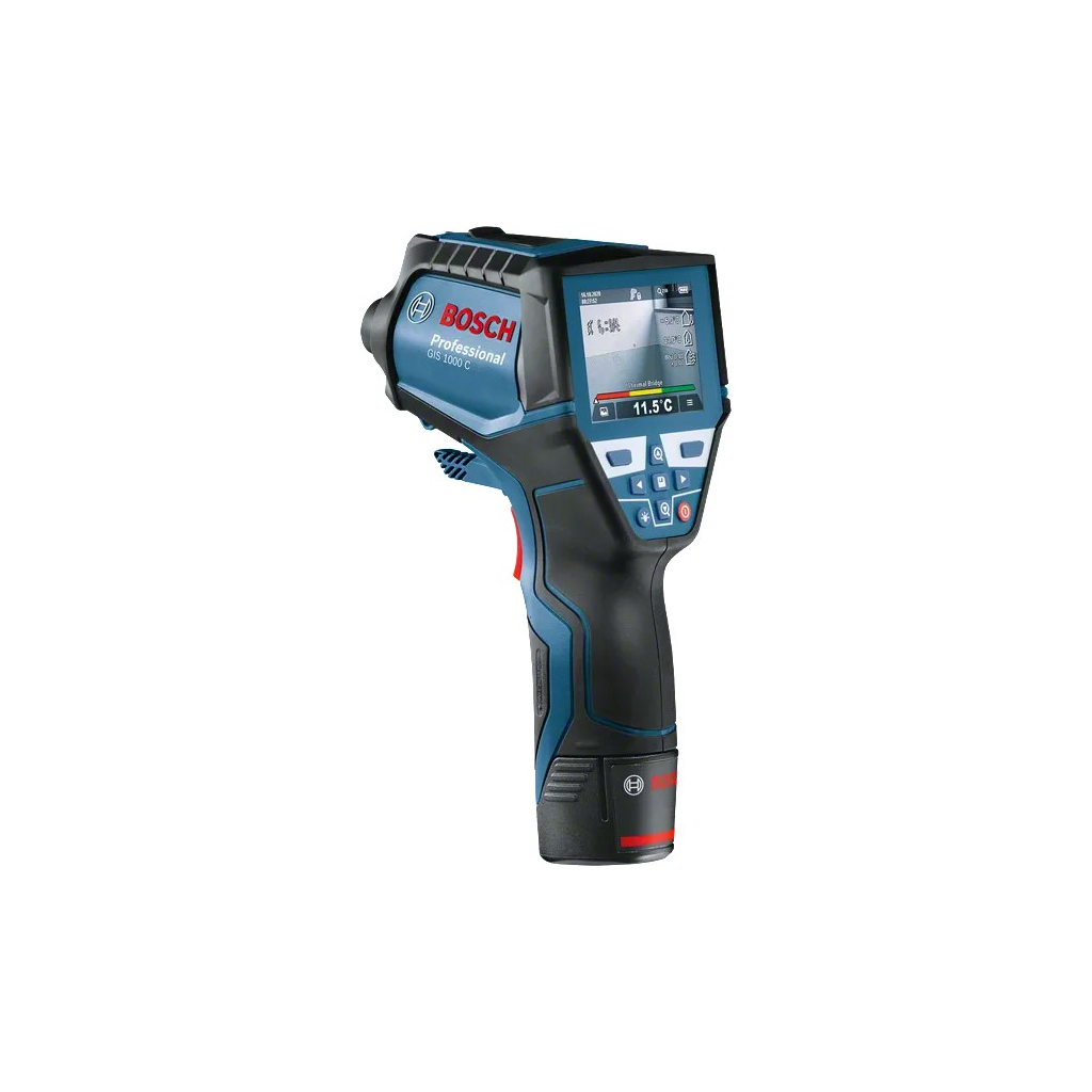 Пірометр Bosch Professional GIS 1000C, -40град. до +1000град., .0.2град., IP54, 0.54кг, кейс (0.601.083.301) - зображення 2