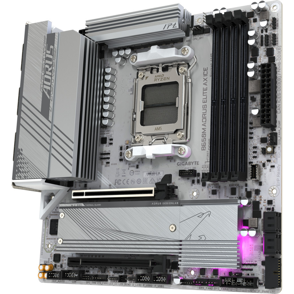 Материнська плата GIGABYTE B650M AORUS ELITE AX ICE (B650M A ELITE AX ICE) - зображення 3