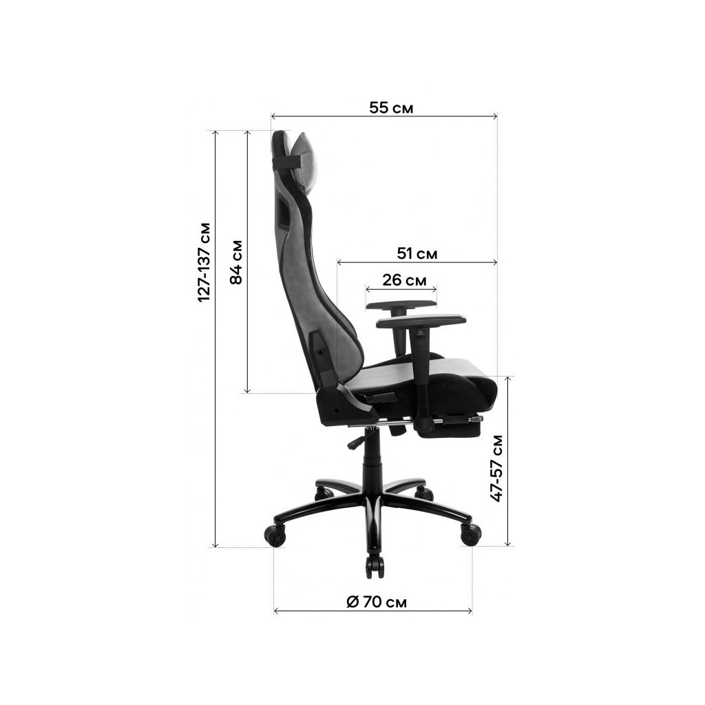 Крісло ігрове GT Racer X-5108 Black - изображение 12