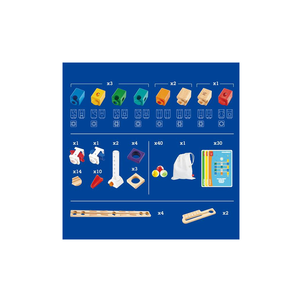 Конструктор Hape лабіринт Quadrilla Програмування основи 130 елементів (E6028) - зображення 5