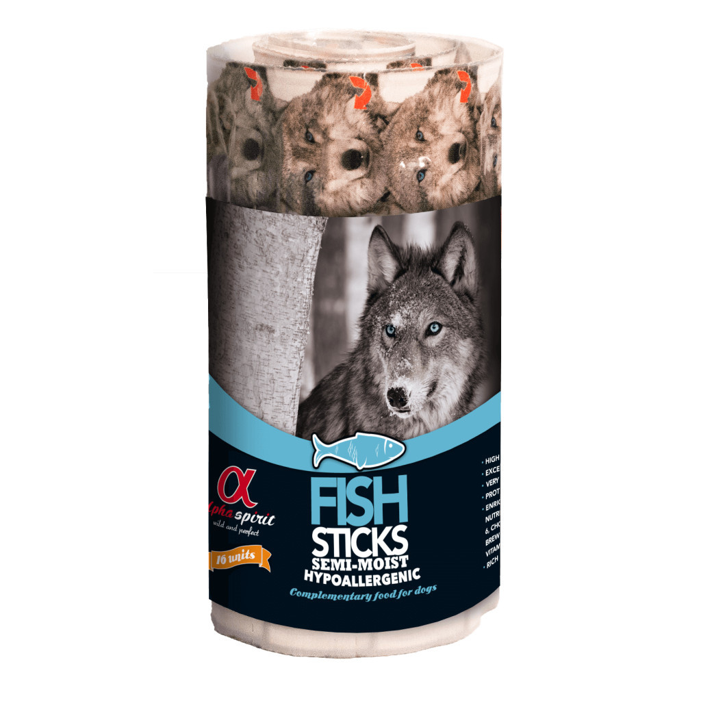 Ласощі для собак Alpha Spirit DOG Sticks Fish напіввологі з риби, палички 160 г (8437013576604) - зображення 1