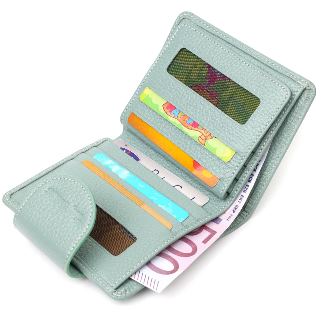 Гаманець Tony Bellucci З натуральної шкіри Сіро-зелений (21986) - зображення 7