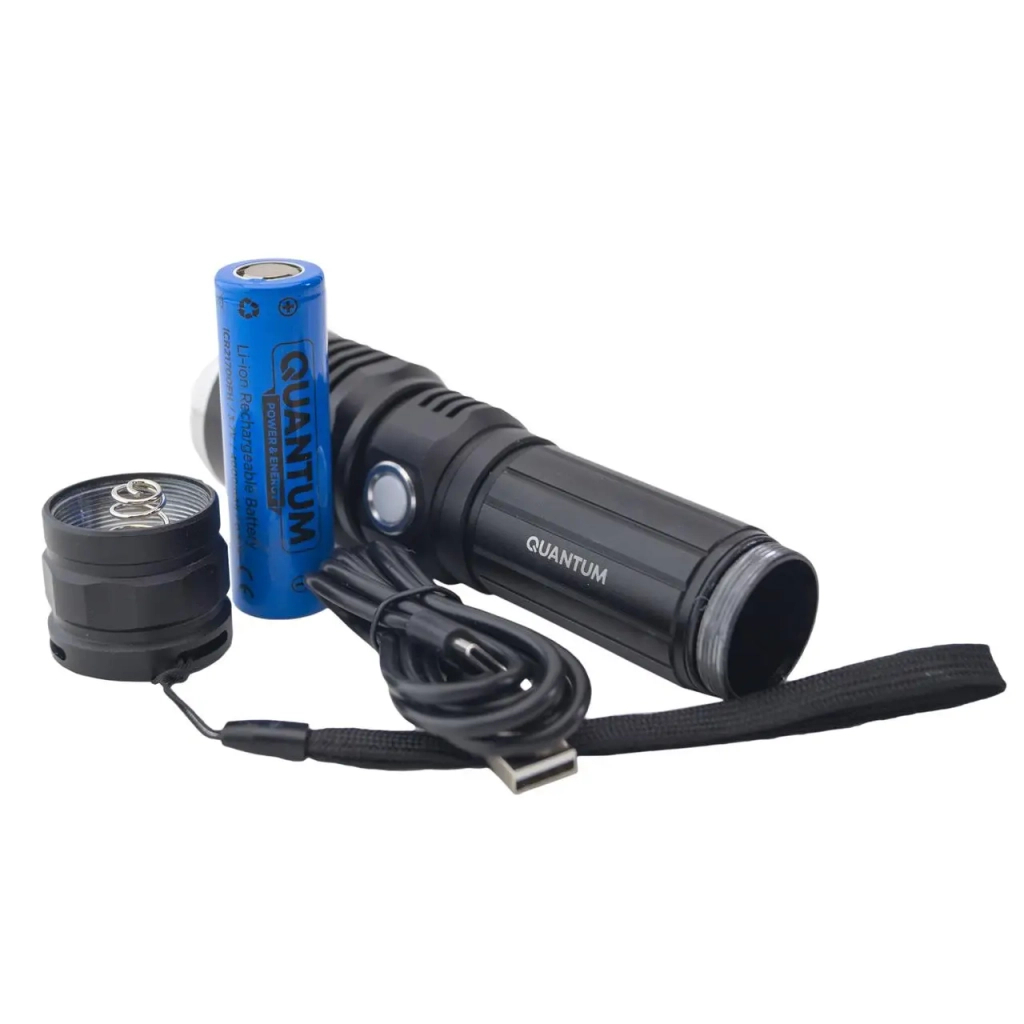 Ліхтар Quantum Solid-H 10W LED з USB-C + Li-ion21700/4000mAh (QM-FL1020-21700/4000-PB) - зображення 9