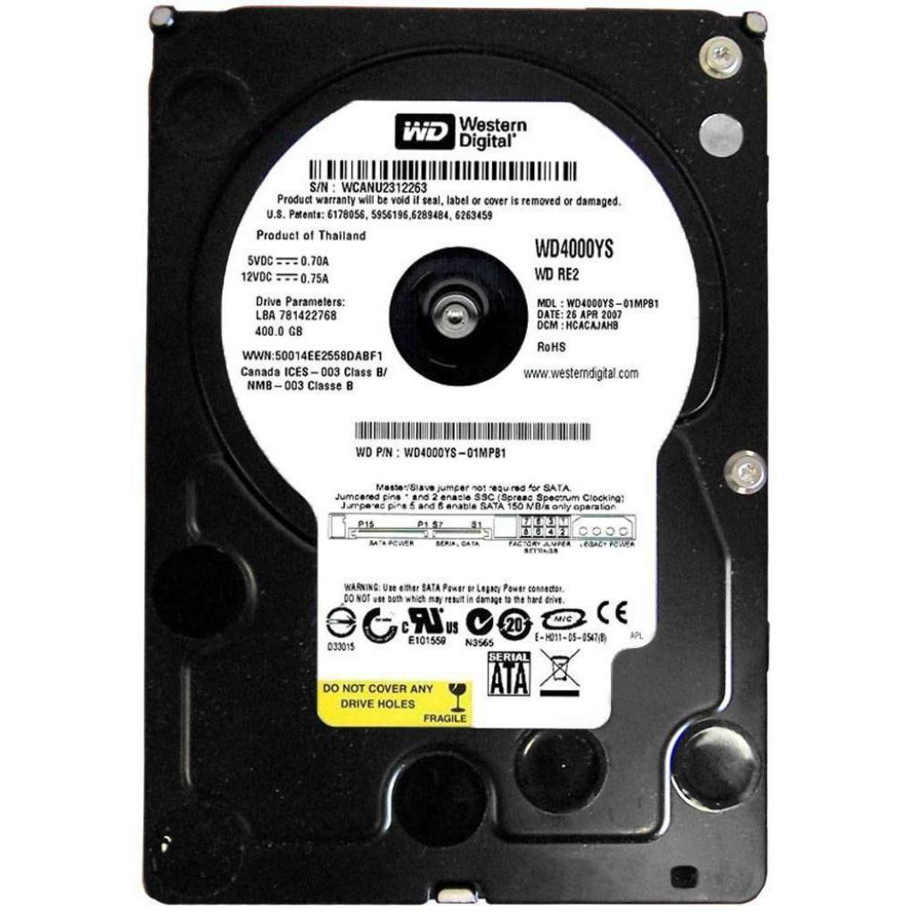 Жорсткий диск 3.5"  400Gb WD (# WD4000YS #) - зображення 1