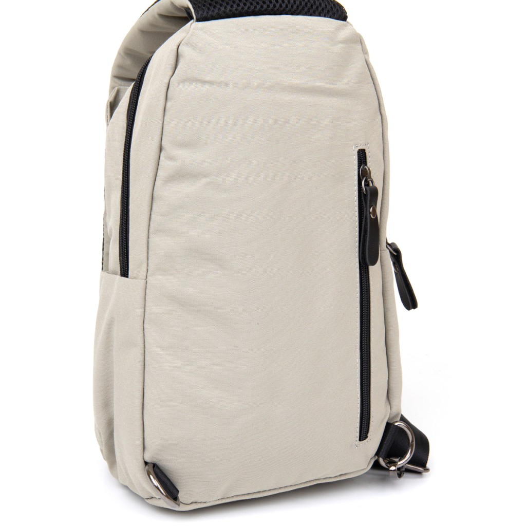 Сумка Vintage Через плече нейлон Світло-сіра (20631) - зображення 5