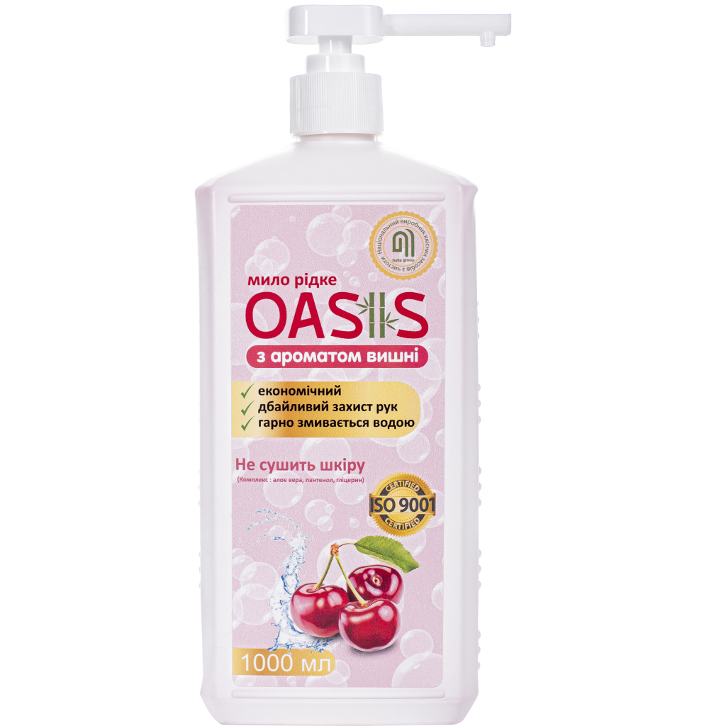 Рідке мило Nata Group Oasis З ароматом вишні 1000 мл (4823112601134) - зображення 1