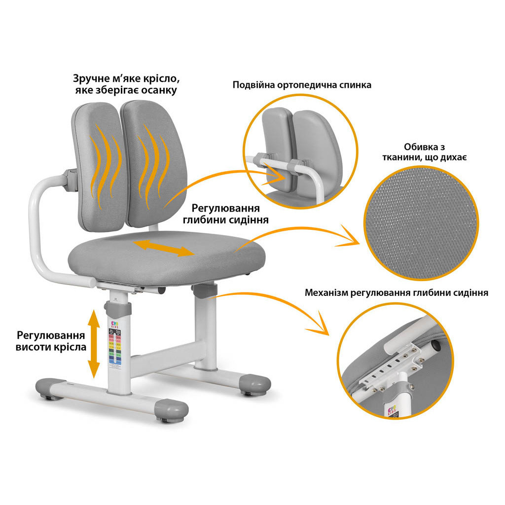 Парта зі стільцем Evo-kids BD-23 G - зображення 4