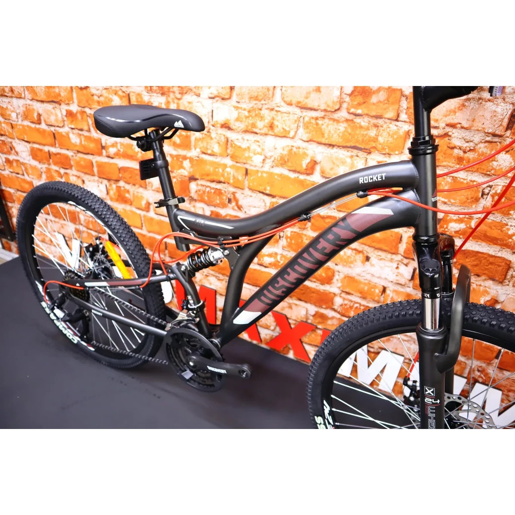 Велосипед Discovery Rocket AM DD 24" 15" ST 2024 Чорно-червоний (OPS-DIS-24-354) - зображення 2